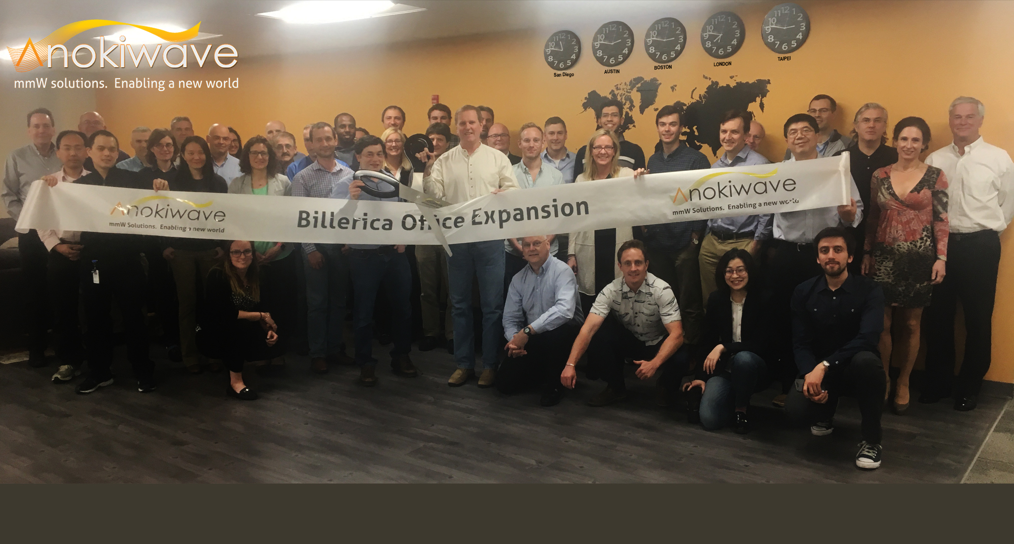 Anokiwave celebrates the expansion of the Billerica, MA office