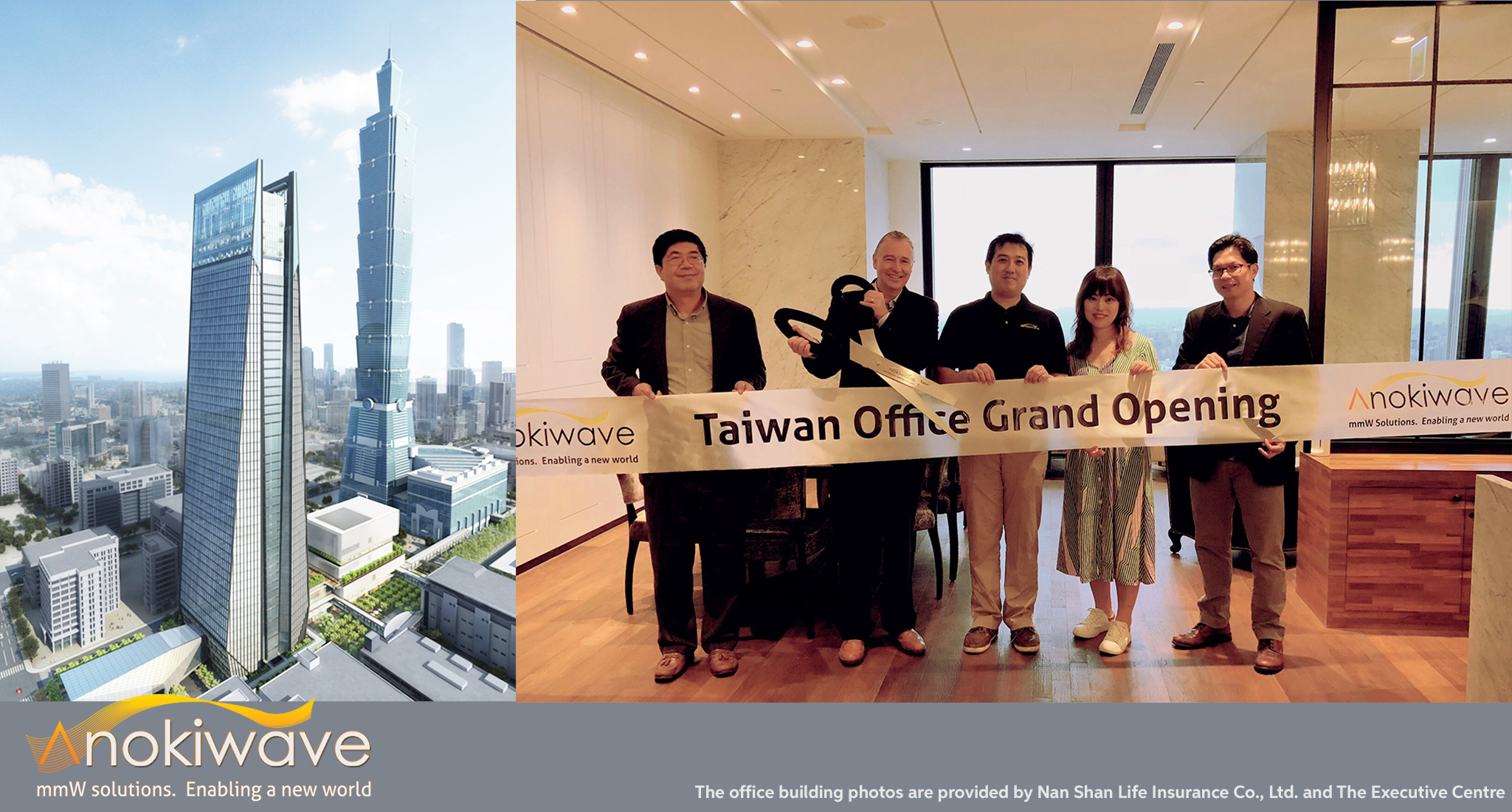 The Anokiwave A/P team celebrate the opening of the new Taiwan Office in Taipei, Taiwan